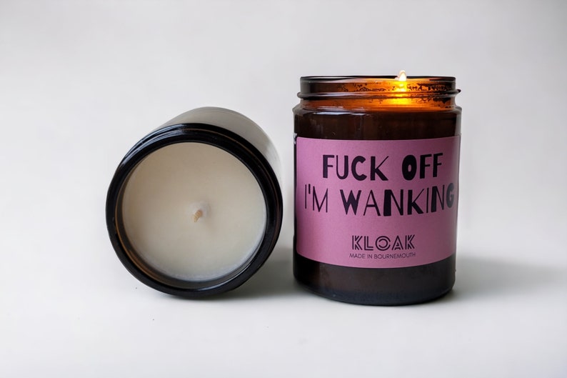 Fuck Off I'm Wanking Candle