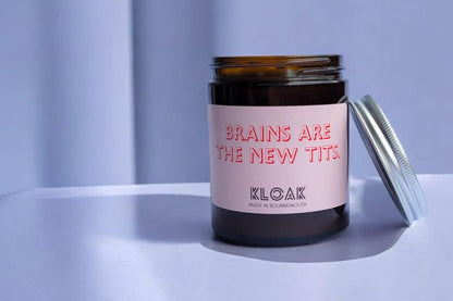 Brains are the New Tits Candle