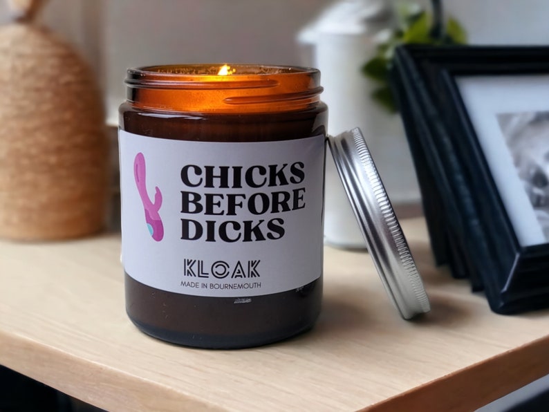 Chicks Before Dicks Candle