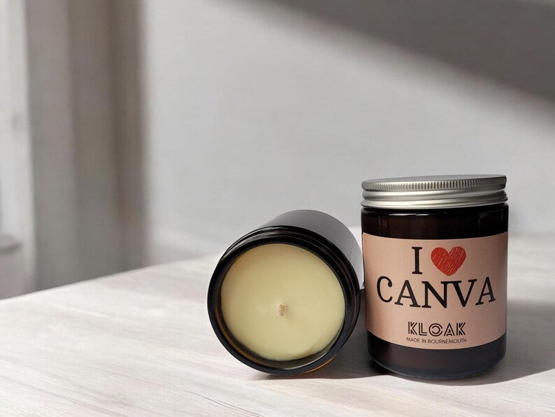 I Love Canva Candle