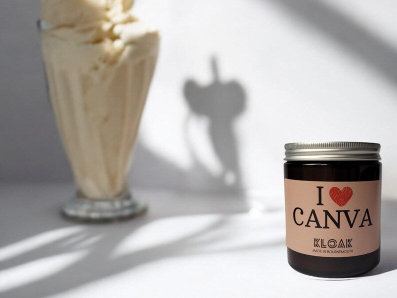 I Love Canva Candle