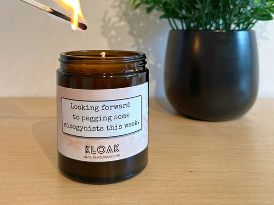 Looking Forward to Pegging Some Misogynists This Week Candle