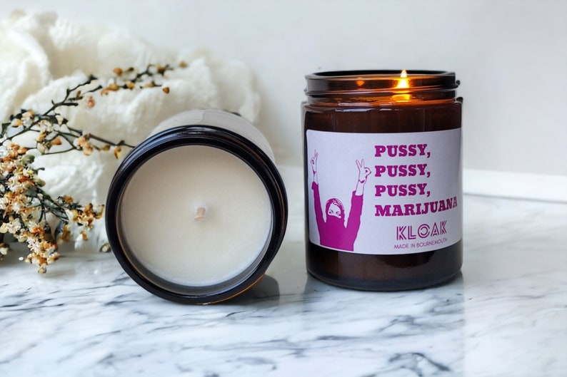 Pussy Pussy Pussy Marijuana Candle